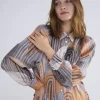 Blouse Met Pofmouwen En Structuur>Summum Discount