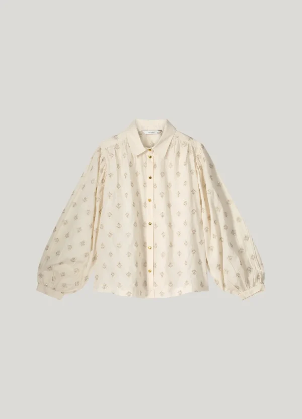 Blouse Metallic Bloemen>Summum Fashion