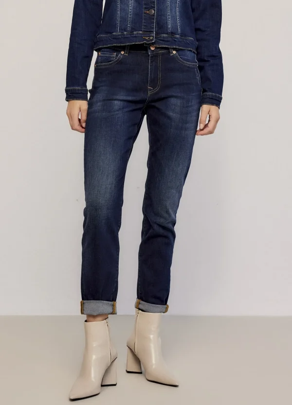 Blue Daze Denim Tapered Jeans>Summum Fashion
