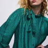 Bow Tie Blouse Print>Summum New