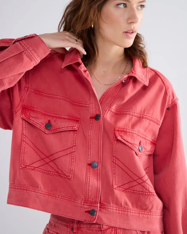 Boxy Denim Jacket>Summum Clearance