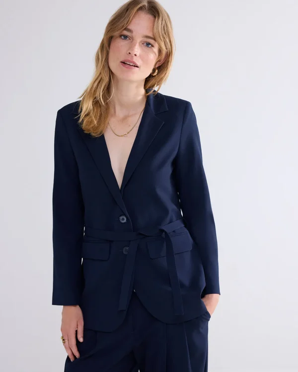Boyfriend Blazer Met Stoffen Ceintuur>Summum Cheap