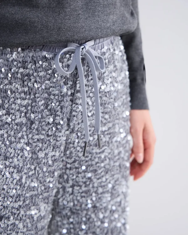Broek Pailletten Velours>Summum Clearance