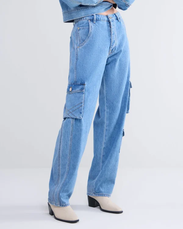 Cargo Loose Fit Jeans>Summum Cheap