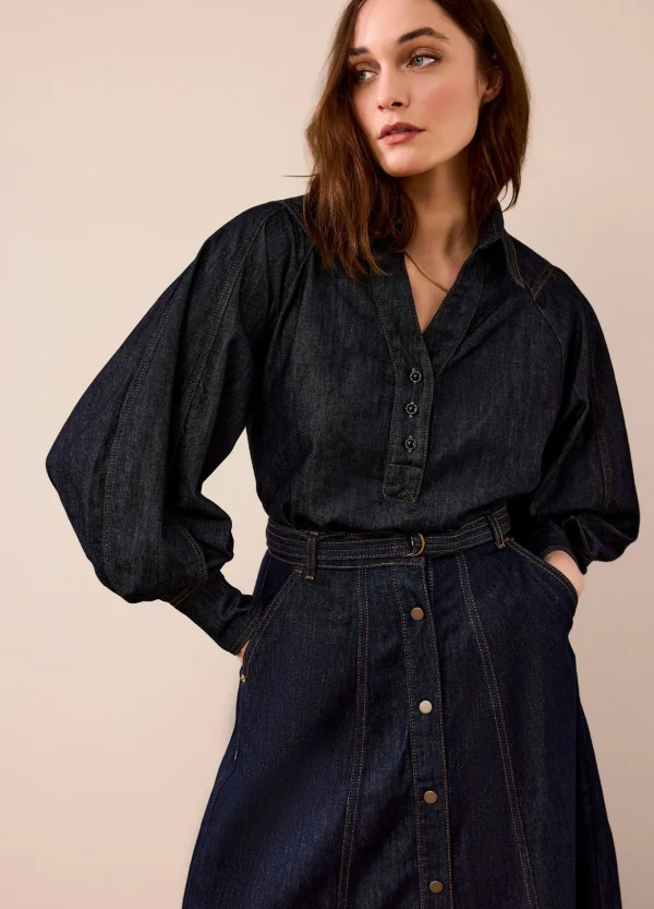 Denim Blouse>Summum Flash Sale