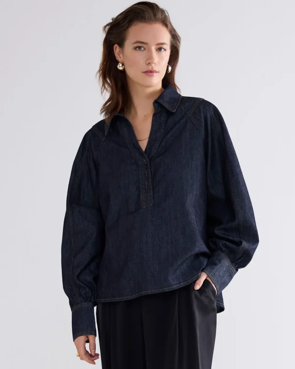 Denim Blouse>Summum Flash Sale