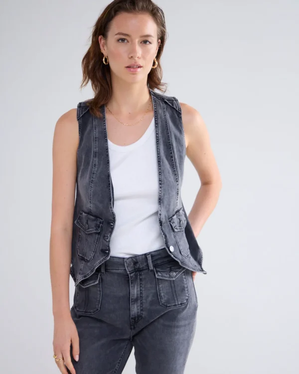 Denim Gilet>Summum Cheap