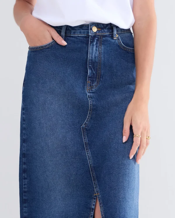 Denim Rok Hoge Split>Summum Hot
