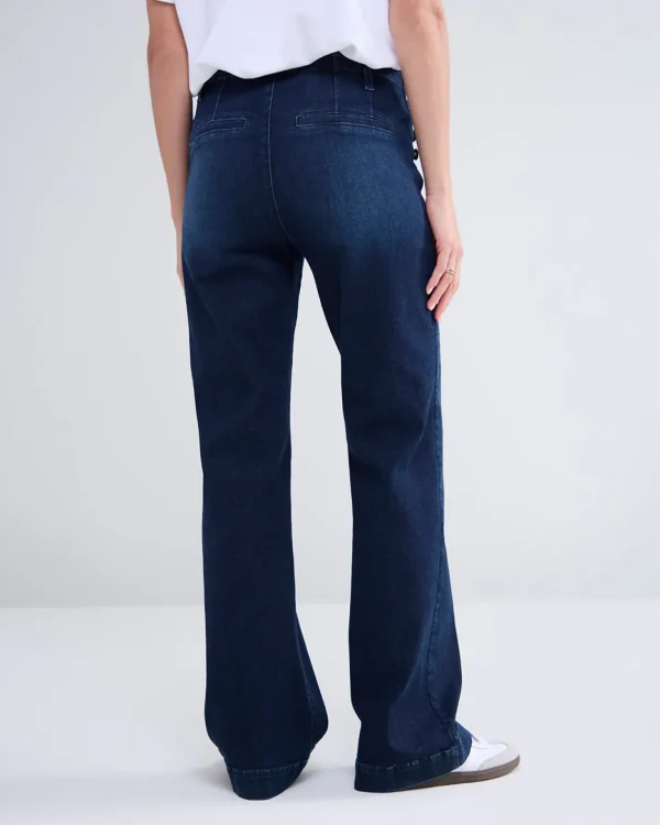Flared Jeans Met Knoopdetails>Summum Hot