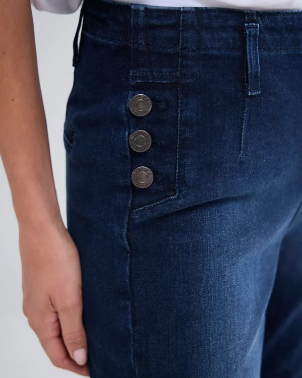 Flared Jeans Met Knoopdetails>Summum Hot