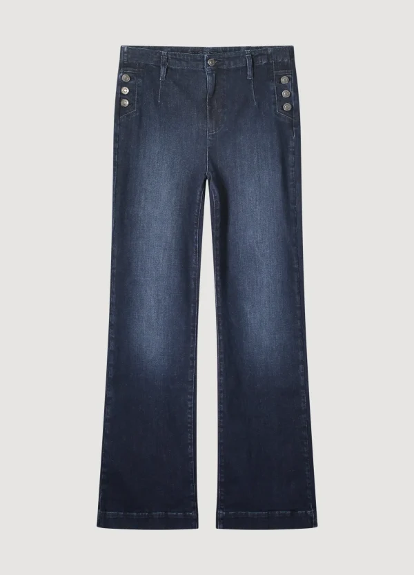 Flared Jeans Met Knoopdetails>Summum Hot