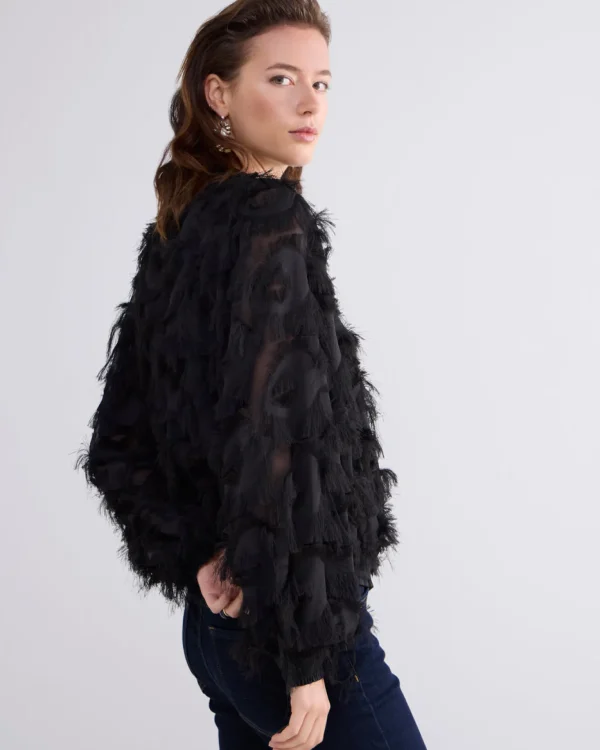 Fluffy Blouse Met Franjes>Summum Fashion