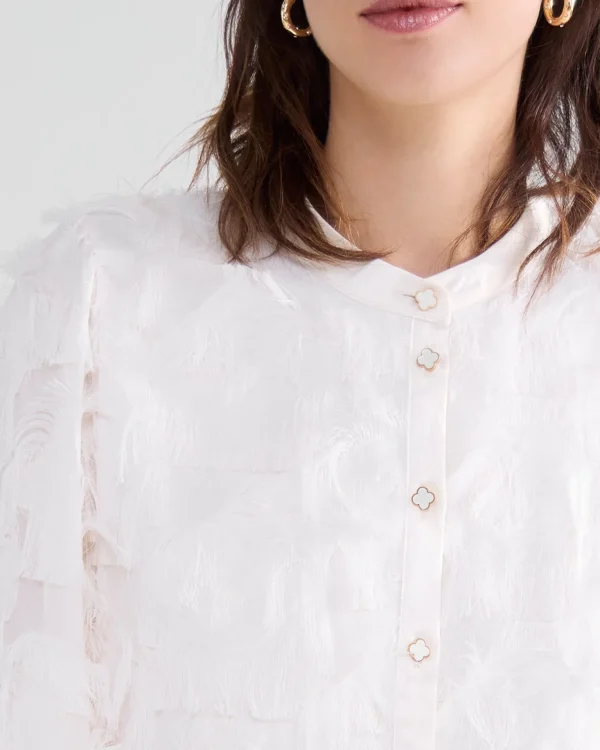 Fluffy Blouse Met Franjes>Summum Store