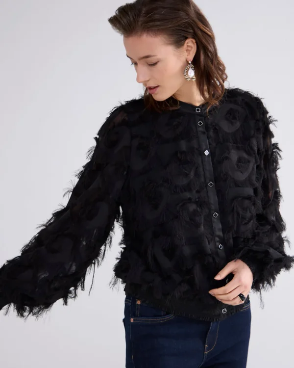 Fluffy Blouse Met Franjes>Summum Fashion