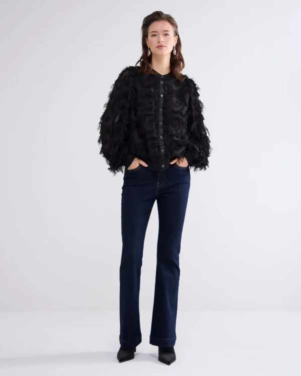 Fluffy Blouse Met Franjes>Summum Fashion