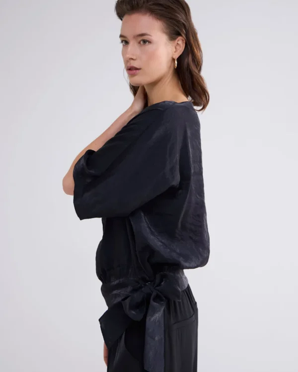 Glanzende Top Met Ceintuur>Summum Cheap