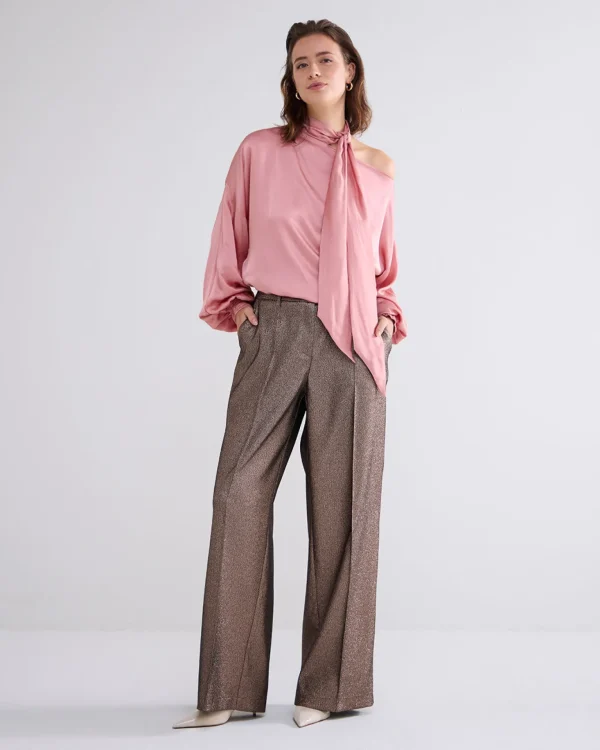 Glanzende Top Met Strik>Summum Cheap