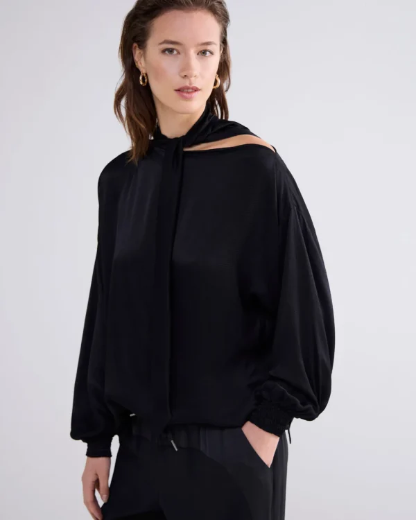Glanzende Top Met Strik>Summum Best