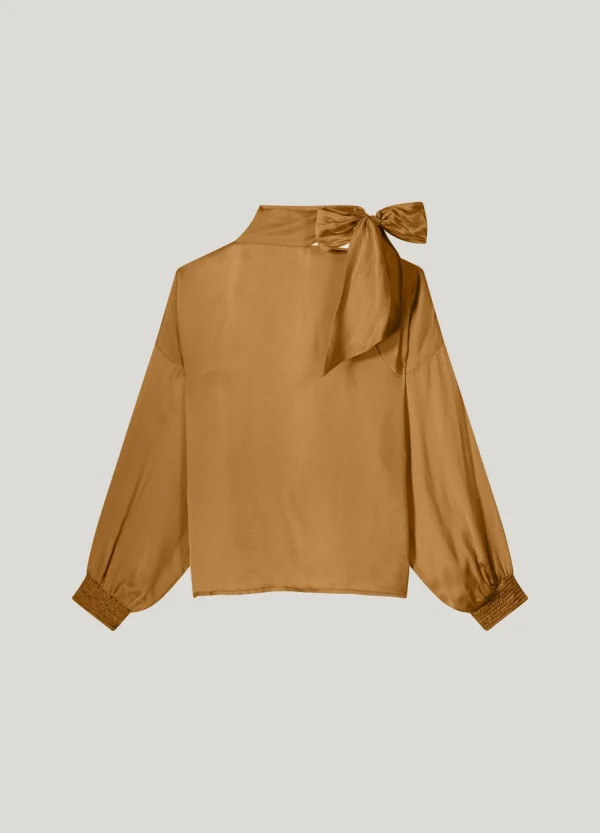 Glanzende Top Met Strik>Summum Clearance