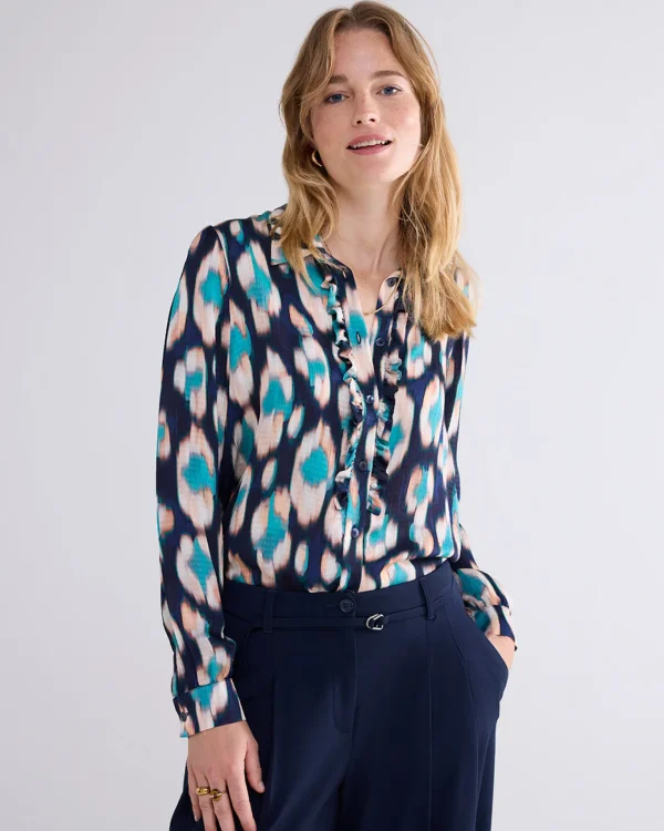 Ikat Blouse Met Ruches>Summum Cheap