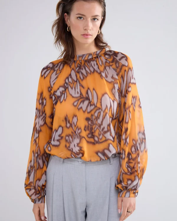 2-in-1 Top Met Gerimpelde Hals>Summum Store
