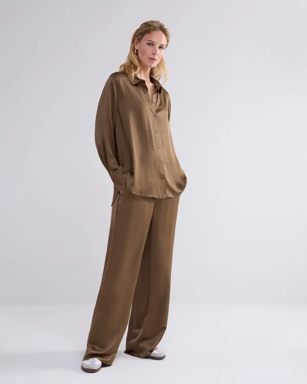 Klassieke Blouse Glanzend>Summum Fashion