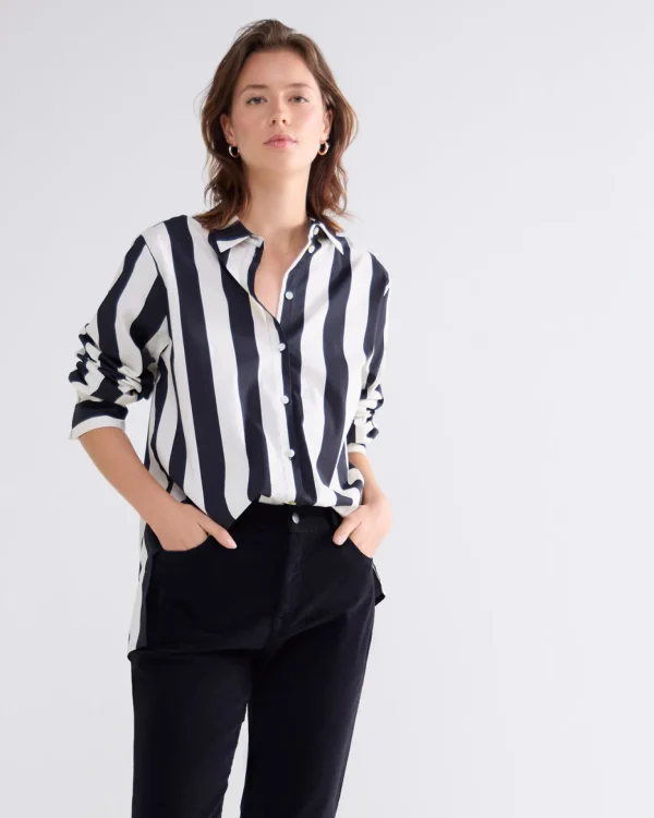 Klassieke Streepjesblouse>Summum Shop