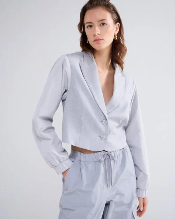 Korte Blazer Met Taft Mouwen>Summum Cheap