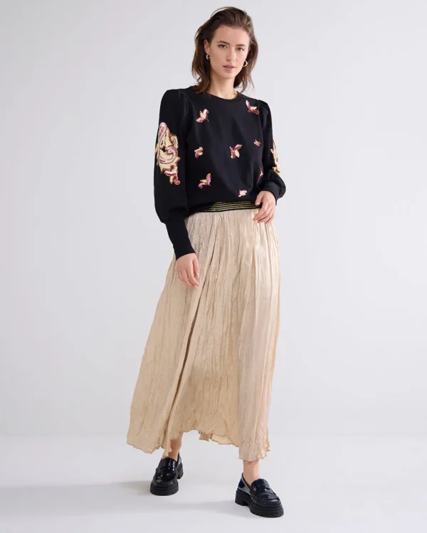 Metallic Gekreukelde Rok>Summum Cheap