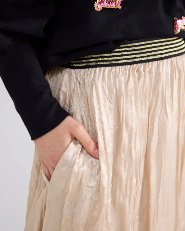 Metallic Gekreukelde Rok>Summum Cheap