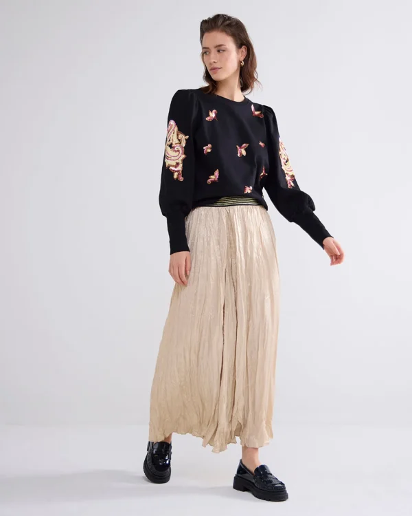 Metallic Gekreukelde Rok>Summum Cheap