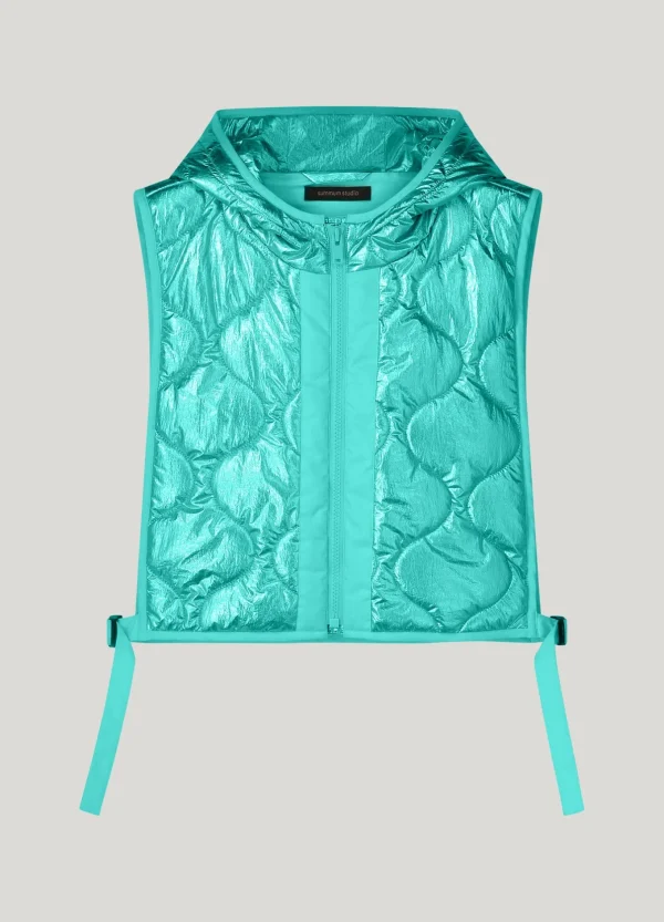 Metallic Mock Collar>Summum Fashion