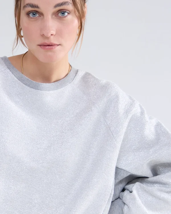 Metallic Sweatshirt Ronde Hals>Summum Hot