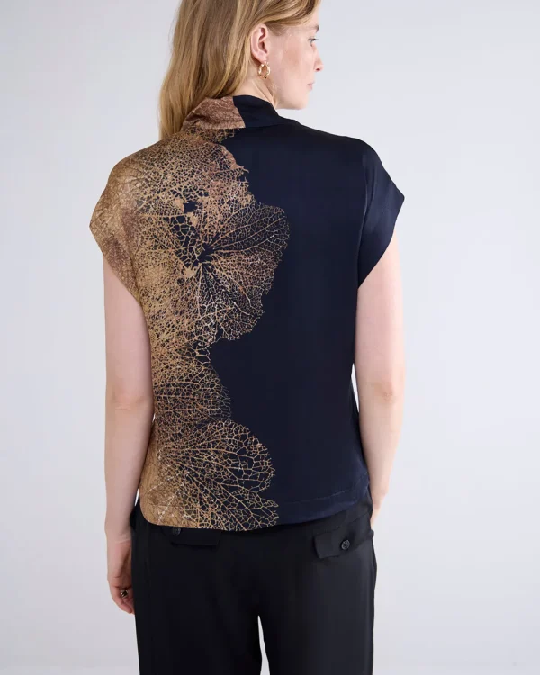 Mouwloze Top Met Bladprint>Summum Cheap