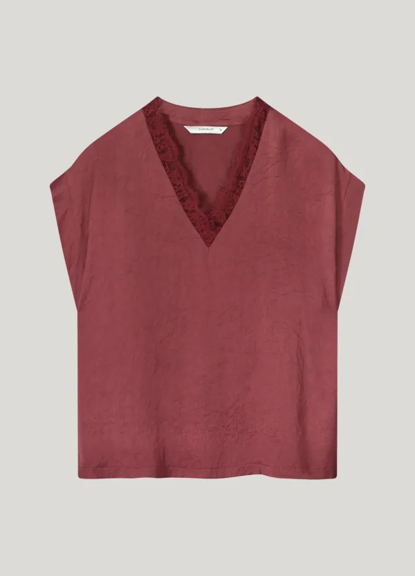 Mouwloze Top Met Kanten V-hals>Summum Cheap