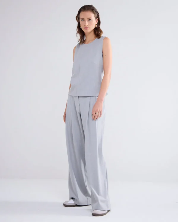 Mouwloze Top Met Taft Achterkant>Summum Fashion