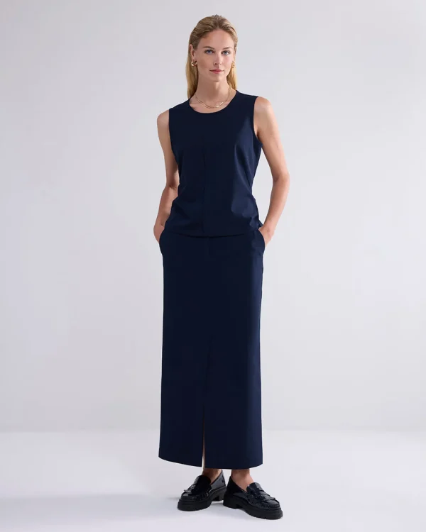 Mouwloze Top Met Taft Achterkant>Summum Cheap