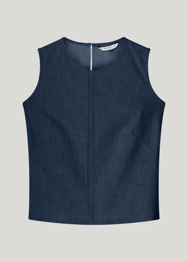 Mouwloze Top Met Taft Achterkant>Summum Cheap