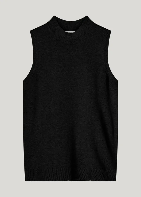 Mouwloze Top Rib-boordje>Summum Shop
