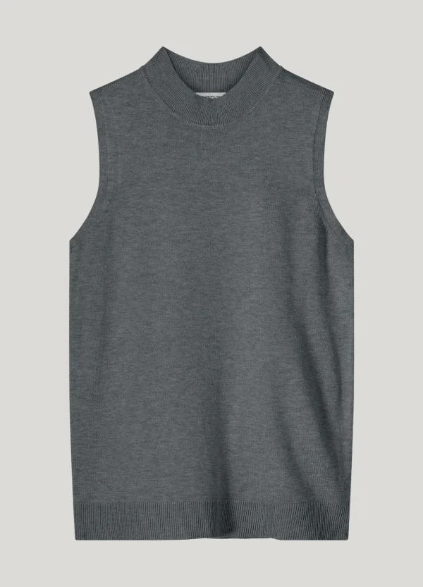 Mouwloze Top Rib-boordje>Summum Online