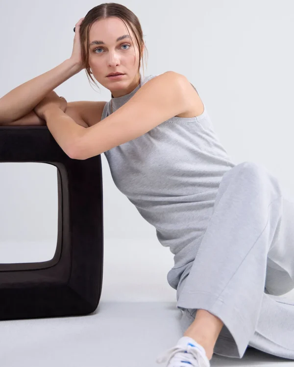 Mouwloze Top Rib-boordje>Summum Outlet
