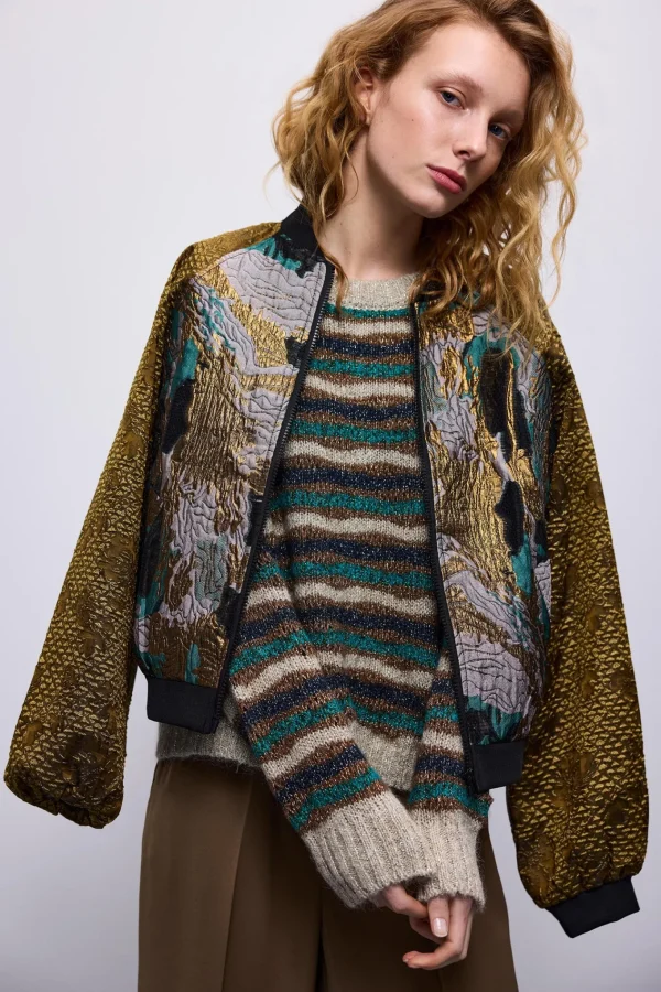 Multi Colour Alpaca Lurex Sweater>Summum New