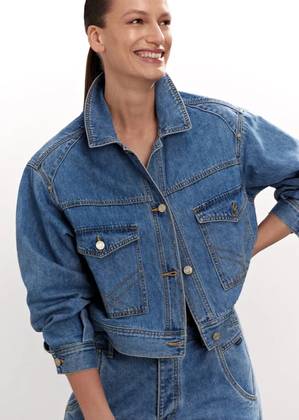 Oversized Denim Jacket>Summum Outlet
