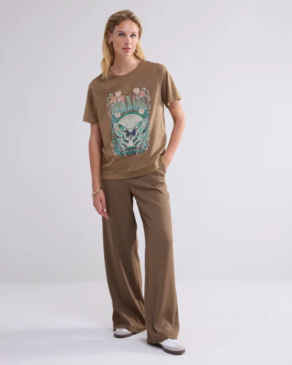 Round Neck T-shirt Met Print>Summum Shop