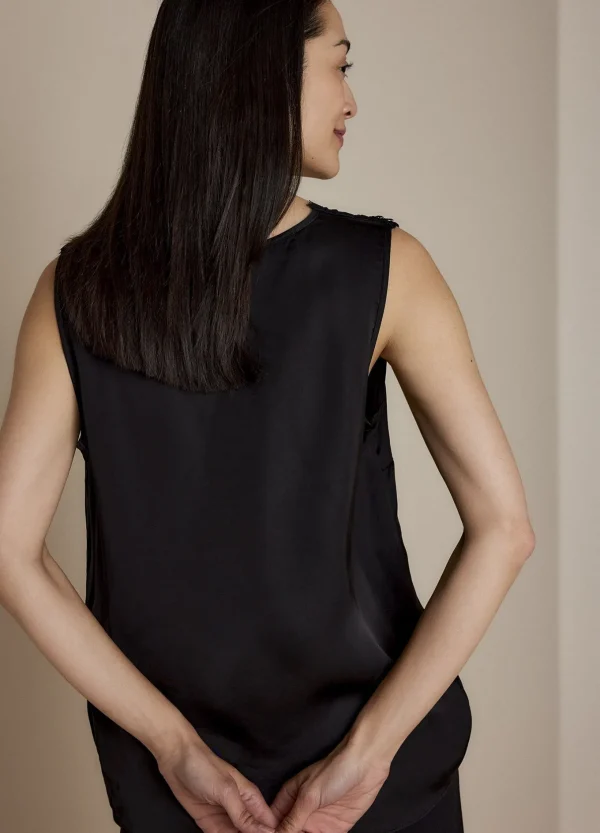 Satijnen Top Met Kant>Summum Flash Sale