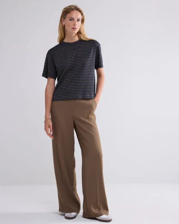 Shortsleeve Top Met Lurex Rib>Summum Sale