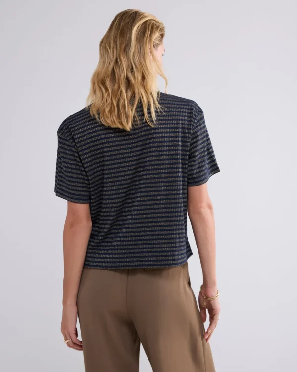 Shortsleeve Top Met Lurex Rib>Summum Sale
