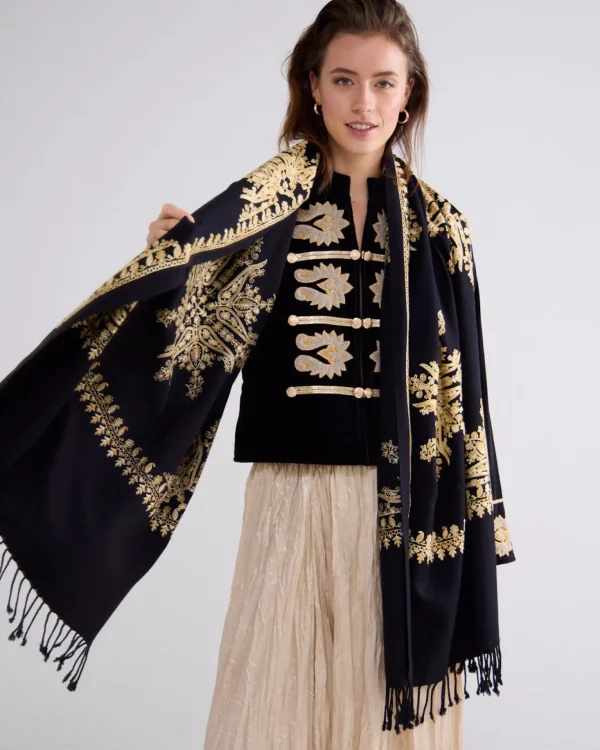 Sjaal Gouden Borduur>Summum Sale