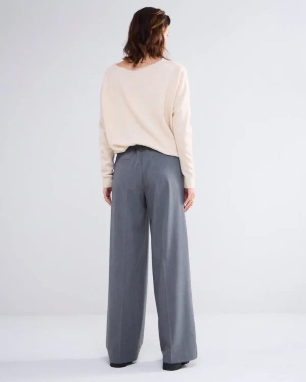 Soepelvallende Wijde Broek>Summum Clearance