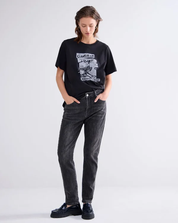 T-shirt Met Tekst>Summum Fashion